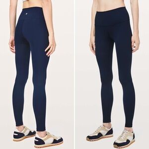 Lululemon Wonder Under, 28" Navy Leggings